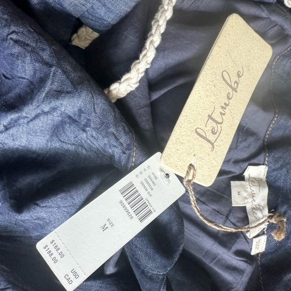 Anthropologie, Let Me Be Rope-Neck Asymmetrical Denim Midi Dress, Medium - Picture 3 of 3